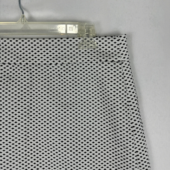 LOFT Womens Black & White Polka Dot Scalloped Hem Skirt Career Size 6 - Picture 3 of 13